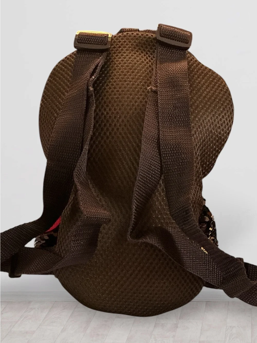 🌺Ty Sequin Sloth Dangler Plush Backpack - Brown & Gold